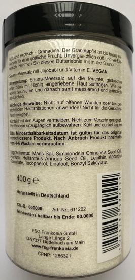 Granatapfel Sauna Salz Meersalz mit Jojobaböl | 400g