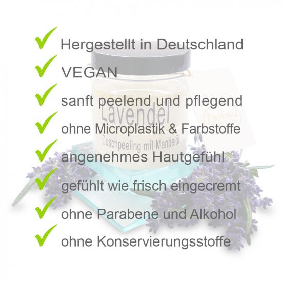 Lavendel Mandelöl Duschpeeling Body Scrub Körperpeeling | 320g