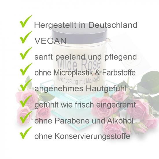 Wilde Rose Mandelöl Duschpeeling Body Scrub Körperpeeling | 320g