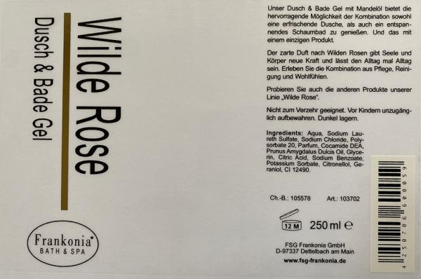 Wilde Rose Duschgel Badeschaum mit Mandelöl | 250ml