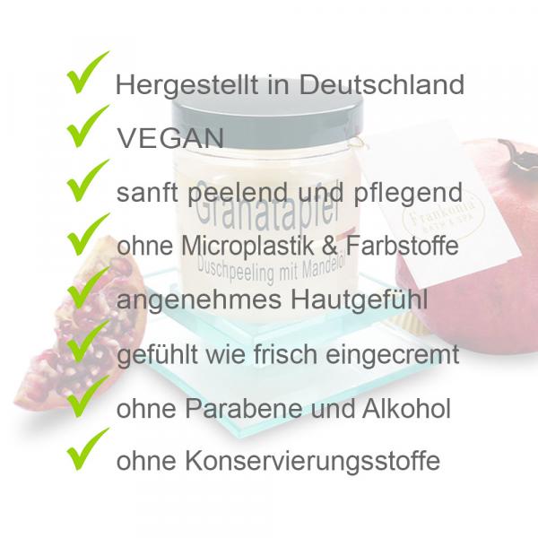 Granatapfel Mandelöl Duschpeeling Body Scrub Körperpeeling | 320g