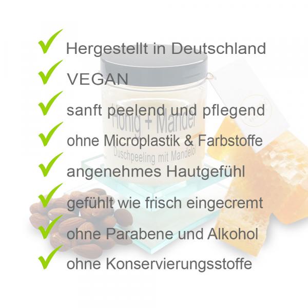 Honig Mandelöl Duschpeeling Body Scrub Körperpeeling | 320g