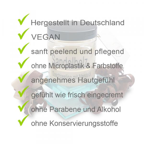 Sandelholz Mandelöl Duschpeeling Body Scrub Körperpeeling | 320g